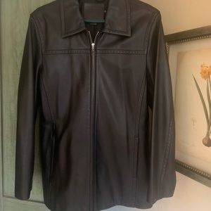 Vintage Coach 1941 Leather Jacket, cute with pants/dress. Full Zip, W, Med Blk.